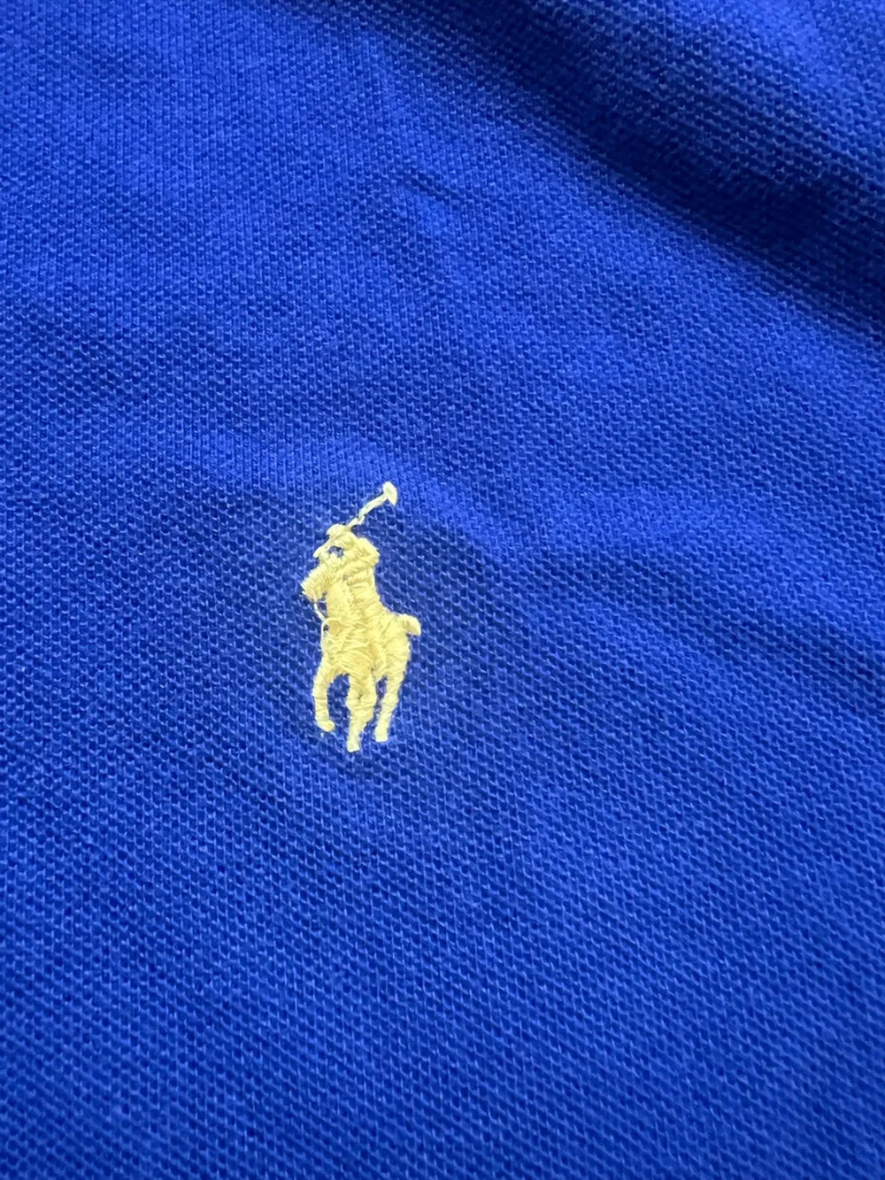 Polo Ralph Lauren Mens Royal Blue Cotton Yellow Pony Embroidered Preppy Polo XL